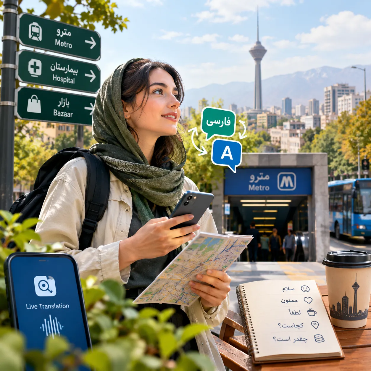 زندگی در تهران بدون دانستن زبان فارسی